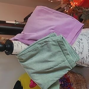 SET OF 2 Alfred Dunner Fine Line Corduroy Slacks 18W